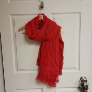 Red fleece scarf